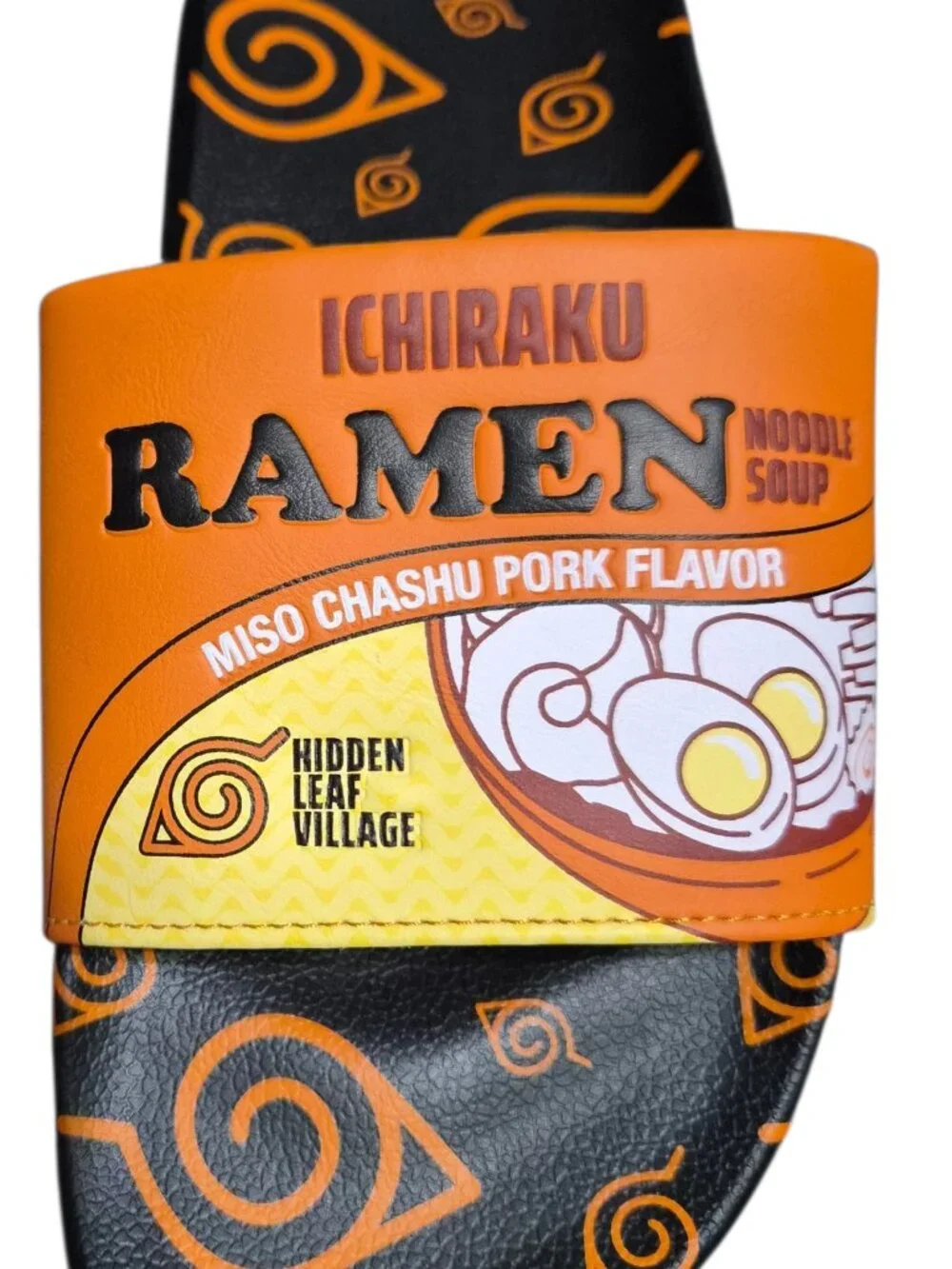 Naruto Shippuden Ichiraku Ramen Soup Slide Sandals Men's Size 7 Sport Orange